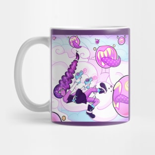 Space Princess Fighting Monsters Mug